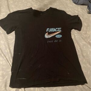 Vintage Nike Air Black Tee with Green Logo
